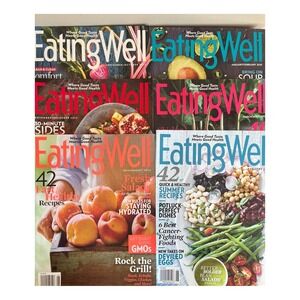 Eating Well Magazine 2015 Lot‎ of 6 Issues Healthy Recipes Cooking